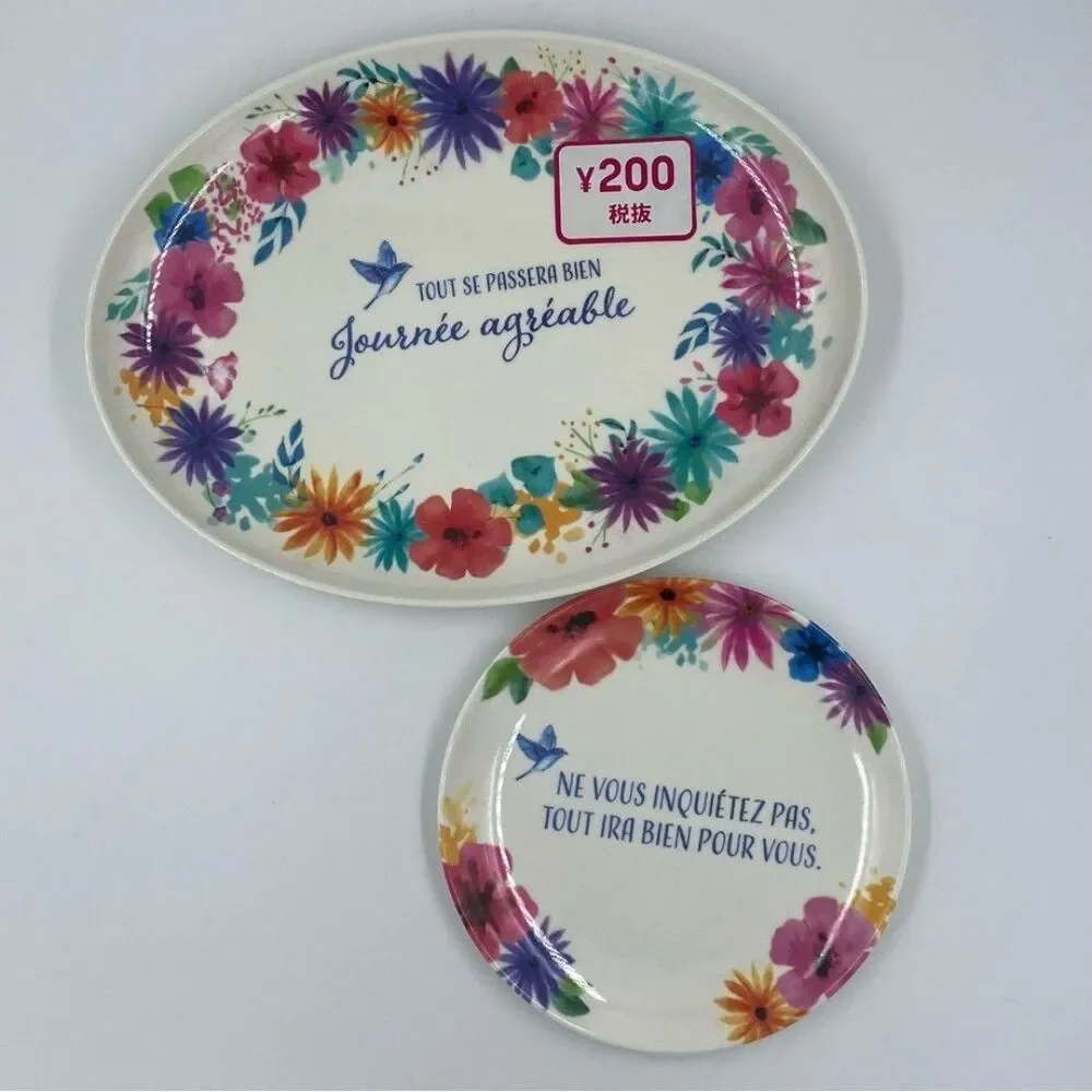 NWT Daiso French Plate Set‎